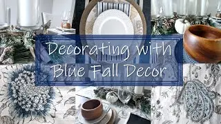 Wood Entertaining Ideas | Navy Blue Fall Decor