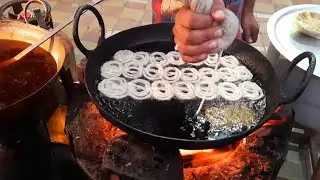Amazing Jalebi Making Technique On Street  | Indian Street Food | Indian Yummy Food