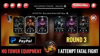 Hellspawn Tower Fatal 200▪️Round 3 🎮 Mortal Kombat Mobile▫️MK Mobile #mortalkombatmobile #mkmobile