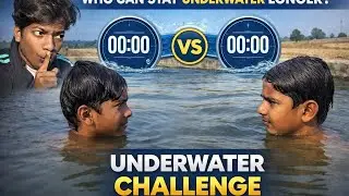 Paani Ke Andar Kon Zyada Der Tik Paya? 😱 | Water Challenge