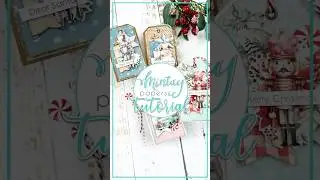 Tutorial - Christmas gift tags with CHRISTMAS BLESSINGS and MERRY & JOY lines by Valeska Guimaraes