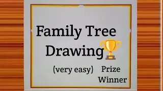 Create a Beautiful Family Tree Easily 🌳 😍 | Big Family Tree Drawing | Family Tree Project Ideas