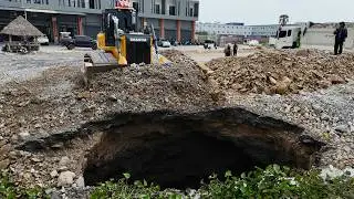 The brilliant start, the risky plan, was to use bulldozer push rock and level the entire huge pond