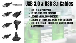 USA Security Systems Offers USB 3.0, USB 3.1, CoaXPress & Camera Link Cables for Machine Vision