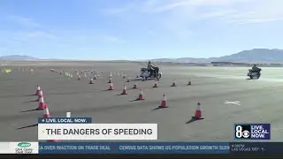 Las Vegas Metro police show how speeding contributes to car crashes
