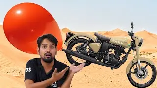 royal enfield vs balloon experiment | bullet bike experiment ||