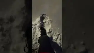 shiny snow at my bus stop