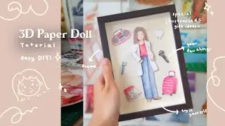 how to make 3D paper doll | Paper Doll Tutorial | Custom Gift Ideas | Crafts