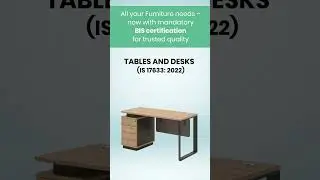BIS Certification for furniture products | ISI Mark certification for tables #storageunit #bed #BIS