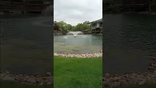 Chicago Suburbs Floating Water Fountain - Oakbrook Illinois