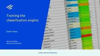 Aluma Classification: Training the Classification Engine in Document Studio