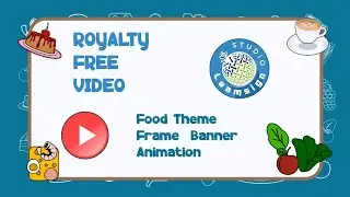 Food Theme Frame  Banner Animation Royalty-Free Video