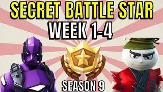 ALL Fortnite season 9 Secret Battle Star Locations week 1 to 4 - Season 9