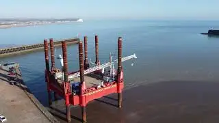 Newhaven harbour and WW2 Fort drone flight 4K
