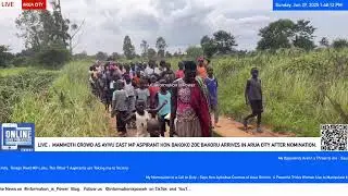 MAMMOTH CROWD AS AYIVU EAST MP ASPIRANT HON BAKOKO ZOE BAKORU ARRIVES IN ARUA CITY AFTER NOMINATION.