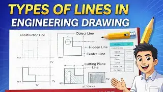 Types of Lines in Engineering Drawing | Pencil & Linetype Explained | Lecture 3