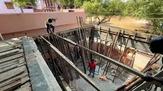 Amazing! Roof Centering Construction of Technology-Using by Sand and cement mixer