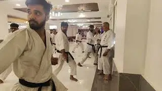 Kata: Kakuyoku Nidan performed by the Yudansha of ASAI India group  with my count