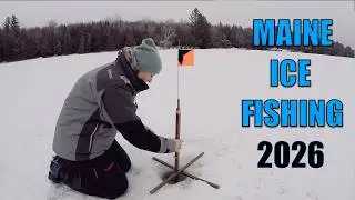 Подледная рыбалка в штате Мэн в 2026 году. Ловля ручьевой форели и гибрида форели и гольца на жер...