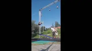 Acrobat Falls Hard on his Back While Practicing With Team on Teeterboard - 1180394