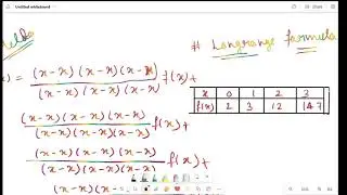 Lagrange&rsquo;s Interpolation (Equal Interval) | Numerical Methods | Easy Explanation by Saina Mam