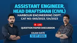 QP DISCUSSION | ASSISTANT ENGINEER / HEAD DRAFTSMAN (CIVIL) | HARBOUR DEPT.
