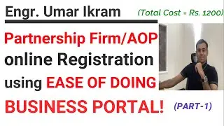 Partnership Firm Online Registration using Ease of Doing Business Portal in Pakistan? (PART-1)
