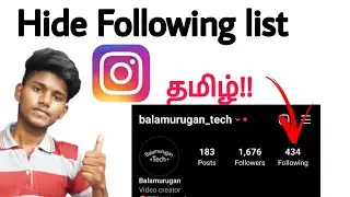 how to hide following list on instagram in tamil Balamurugan tech / BT