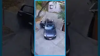 Boston Parking Mishap: Driver Scratches Car Door While Parking Near Wall | #usa #america #shorts