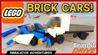 Crashing LEGO BRICK CARS In BeamNG! - NEW MOD