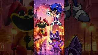 Sonic exe vs DogDay vs CatNap #shorts #poppyplay #dogday