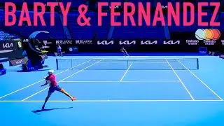 Ash Barty Practice with Leylah Fernandez Practice 2022 [4k 60fps]