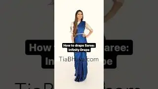 How to Infinity Saree Drape 💙 | how to drape a saree perfectly | infinity saree drape | #shorts