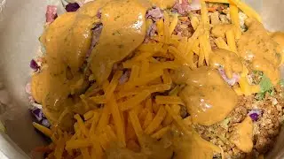 cheddar, bacon,, salad kit #with, cornbread, crouton #crumbles, , smoked bacon, poblano dressing
