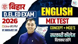 Bihar Deled English class 2026 | MIx Test English Grammar | Bihar Deled English By Inderjeet Sir