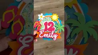 DIY Summer Birthday Shaker Cake Topper | Cricut Craft Tutorial #diy #caketopper