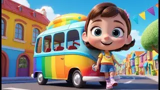 Wheels on the Bus Wash &ndash; Baby Cleans the Dirty Bus with Colors & Numbers | Fun Bath and Learning