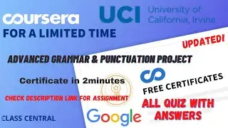 Advanced Grammar & Punctuation Project,(week1-4) All Quiz Answers.#coursera #mr #quiz #quiztime