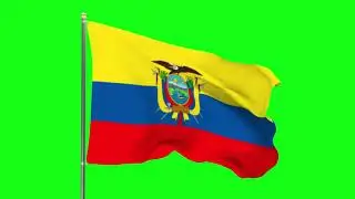 Ecuador Flag 1 | Green screen 4K HD  Video | Animated YouTube | No Copyright | Royalty-Free