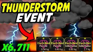 I got x6,711 LUCK during THUNDERSTORM in Prospecting! (Roblox)