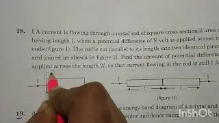 I A current is flowing through a metal rod of square cross sectional area having length l, when a