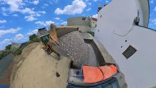 The daily work of a dump truck driver from the driver's perspective
