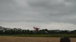Multiplex Partenavia P68 landing in soft grass (slo-mo)