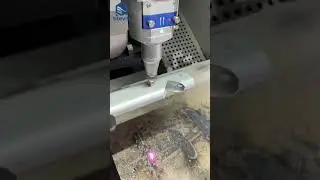 [SteviS Laser] Flat oval aluminum pipe 3D 5-axis bevel fiber laser cutting machine, cutting smoothly