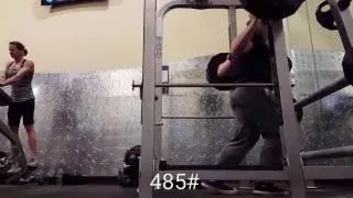 Squat PR 485# & 495# - 14Nov2016
