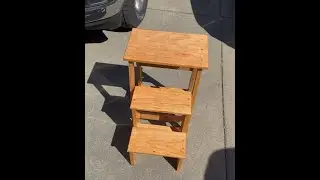 3-in-1 Fold-Out Cherry Stool, Ladder & End Table | Easy Woodworking Project That SELLS!