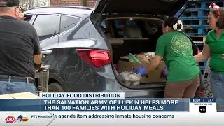 Salvation Army distributes Christmas food boxes in Lufkin