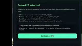 Micet wallet Custom RPC Alchemy (Sepolia network)