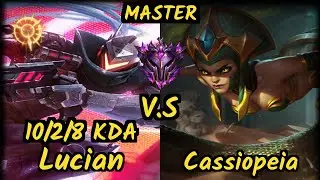 REC Woolite (LUCIAN) vs CASSIOPEIA - 10/2/8 KDA BOTTOM ADC GAMEPLAY - EUW Ranked MASTER