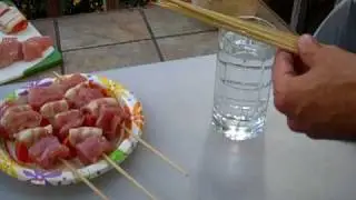 Bamboo skewer tip